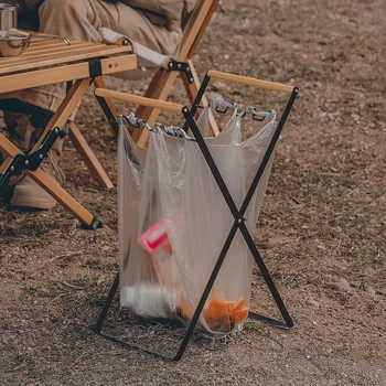 Пластиковый Складной Мешок для мусора, Подвесной Мешок для мусора на открытом воздухе, Держатель для хранения, Кухонный Органайзер для пикника, Стойка для мешков для мусора