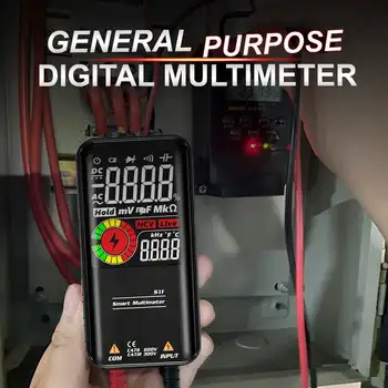 Универсальный цифровой мультиметр с большим дисплеем, высокоточный антивоспламеняющийся, Полностью автоматический интеллектуальный цифровой мультиметр Digital