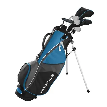 Профиль JGI, большой комплект клюшек для гольфа с сумкой, 11-13 лет, синий, правша