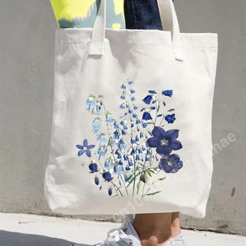 Сумки через плечо с цветочным принтом, Женские сумки для покупок, Повседневная Портативная школьная сумка для покупок, Женская сумка-тоут в стиле 90-х с цветочным рисунком для девочек